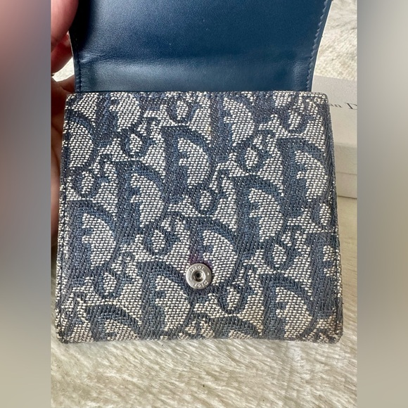 Christian Dior Blue Canvas Trifold Wallet - Picture 5 of 15